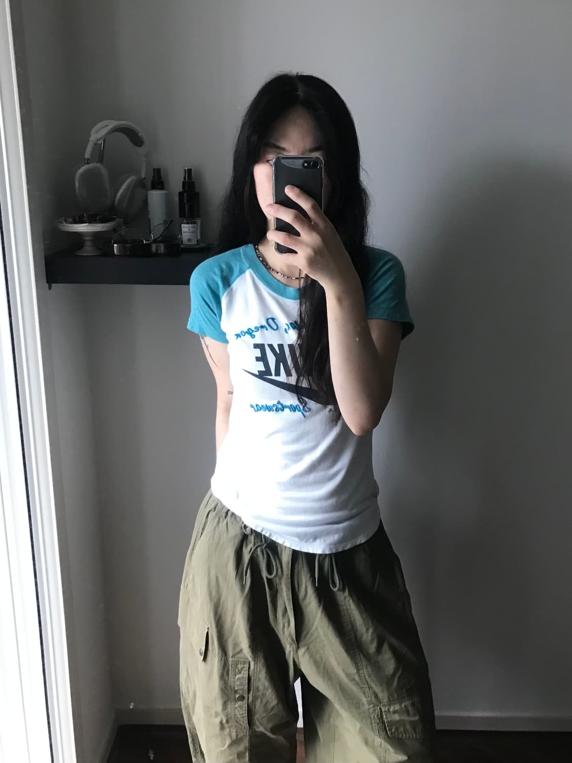 나이키 중앙 자수 로고 나그랑 반팔티 상품이미지2