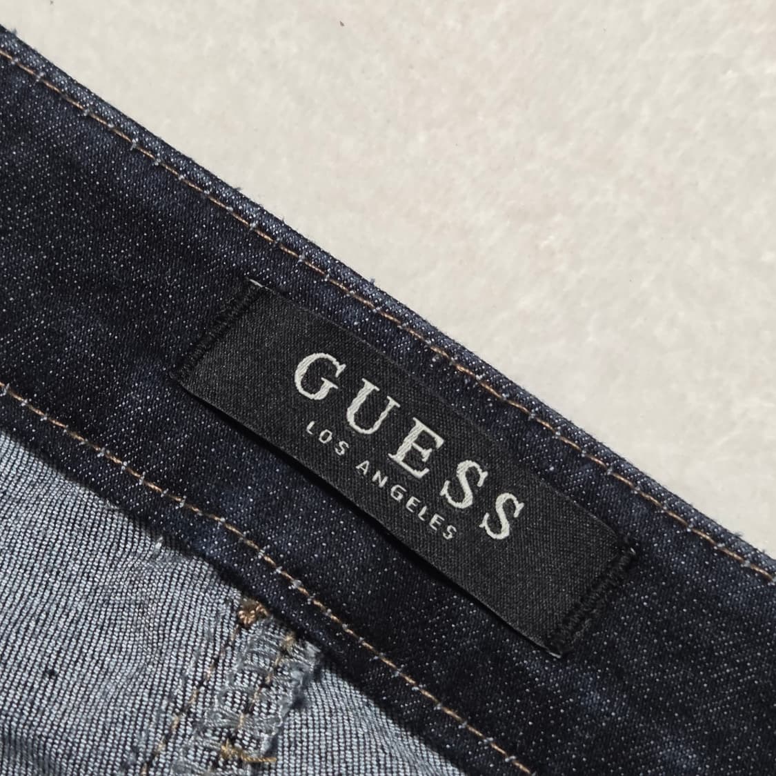 게스 진청 생지 부츠컷 데님 팬츠 상품이미지7