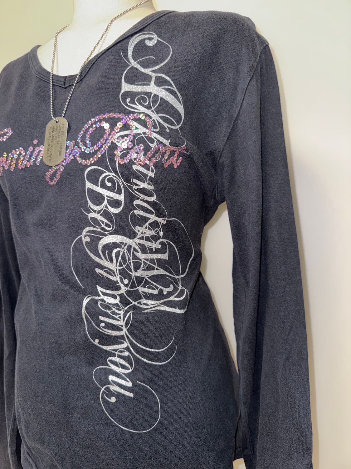 레터링 와투케 블랙 롱슬리브 상품이미지3