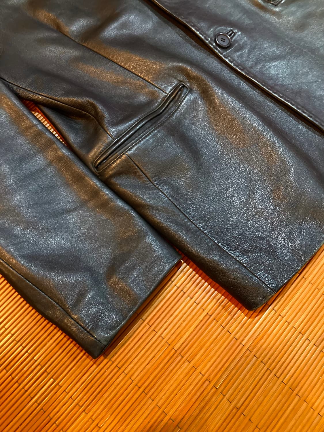 램스킨 투버튼 싱글 레더자켓 상품이미지7