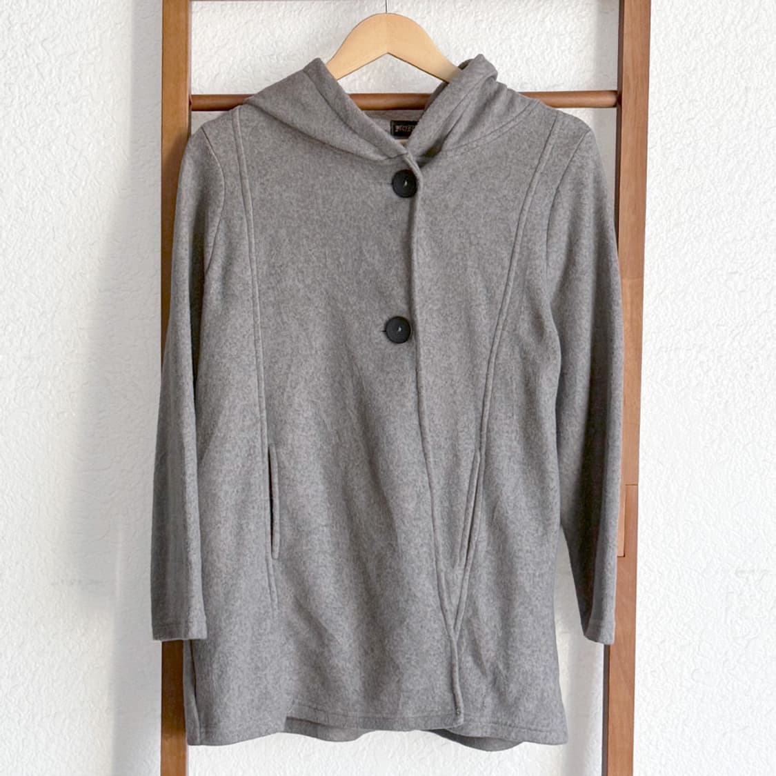 소프트 그레이 후드 탑 상품이미지2