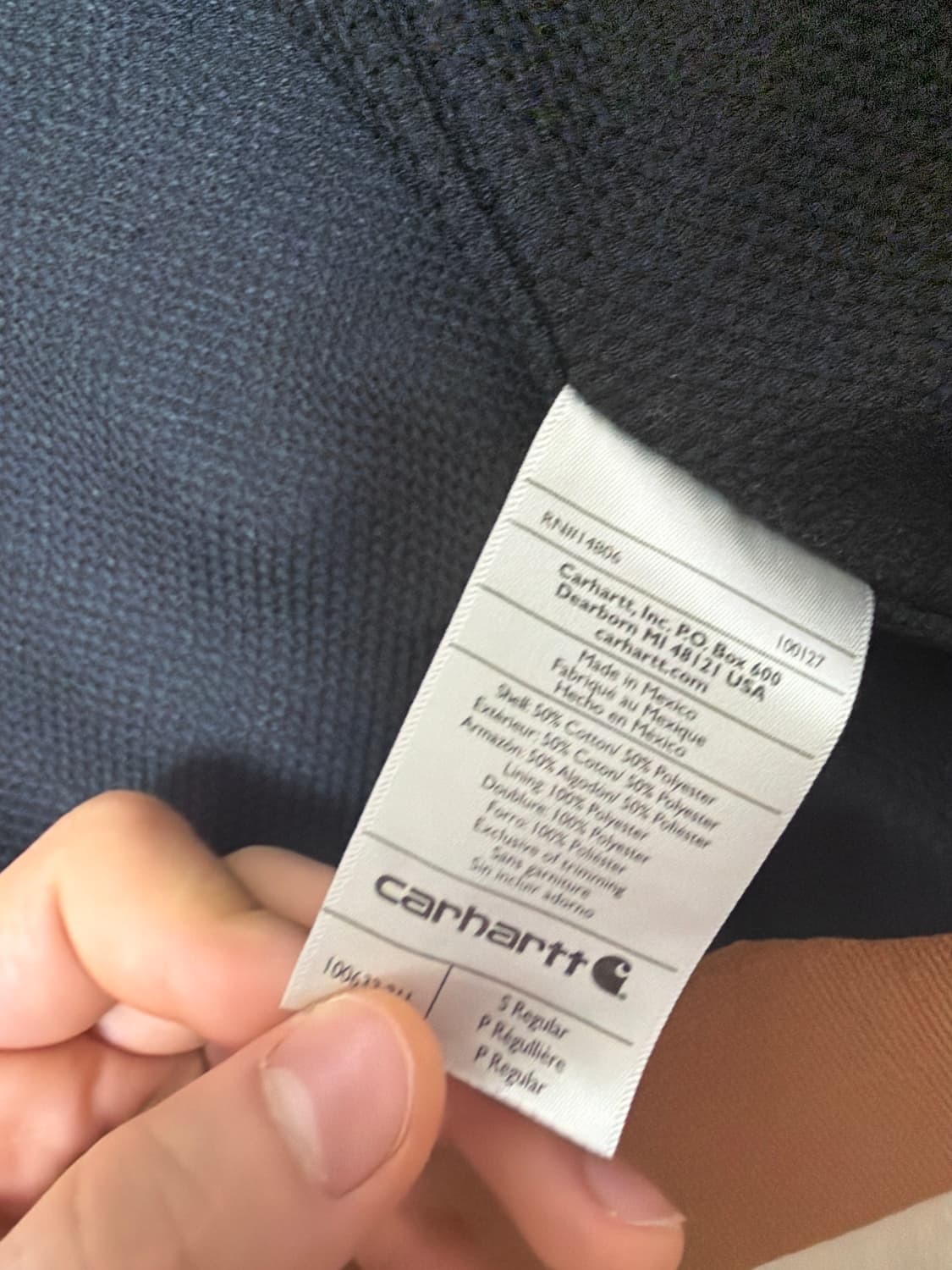 칼하트 써멀 후드집업 브라운 s 상품이미지6