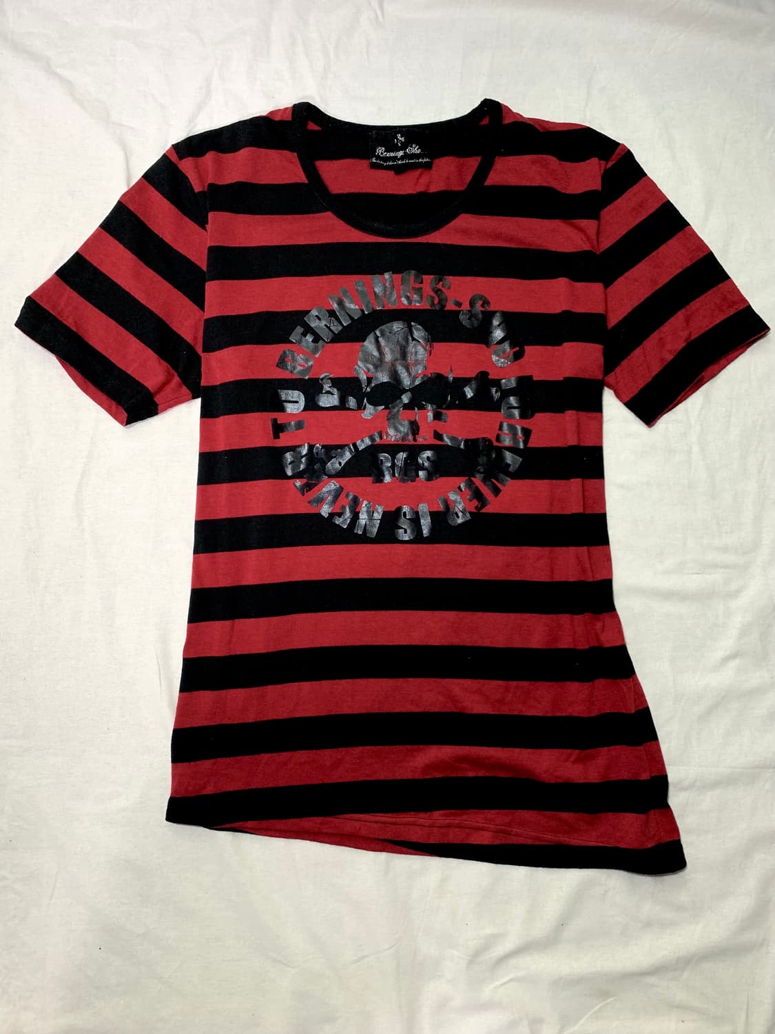 Bernings sho skull stripe t-shirt  상품이미지2