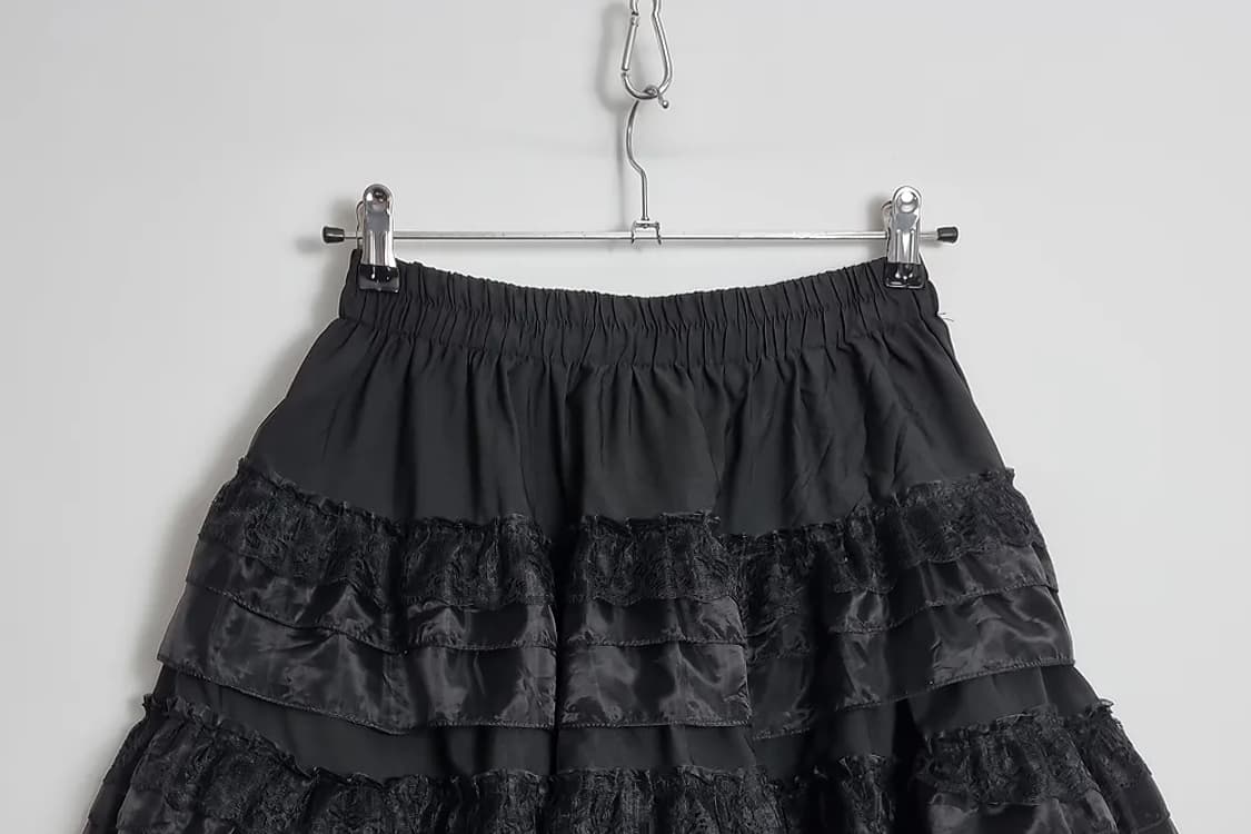 JPN 블랙 레이스 미니스커트 상품이미지3