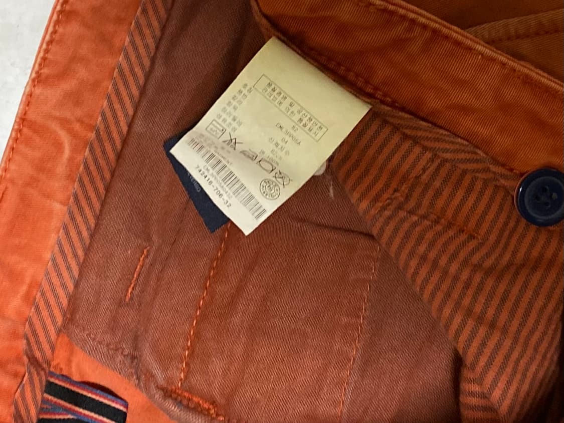 타미힐피거 빈티지 오렌지 면바지 34 인치 상품이미지5