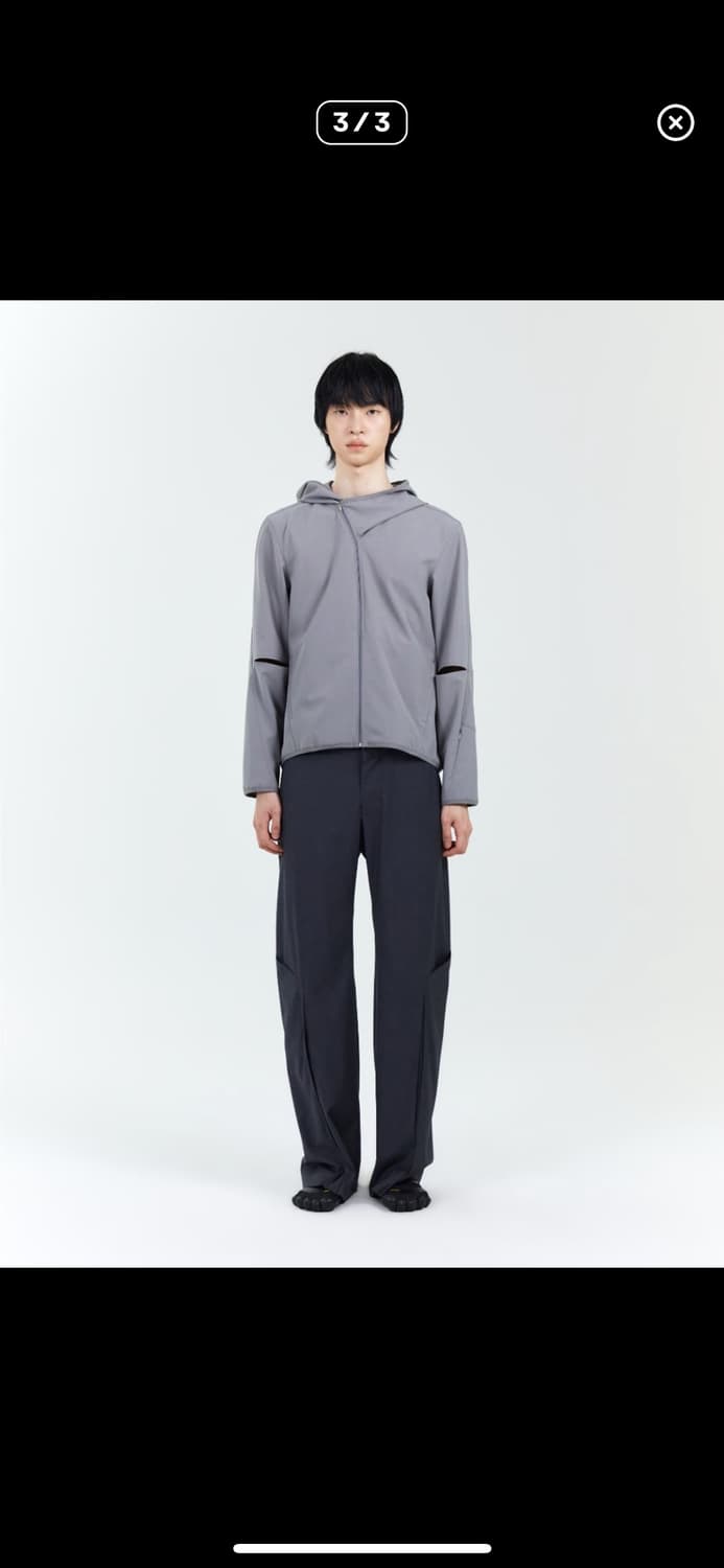 ee 컷아웃 후디드 집 자켓 상품이미지2