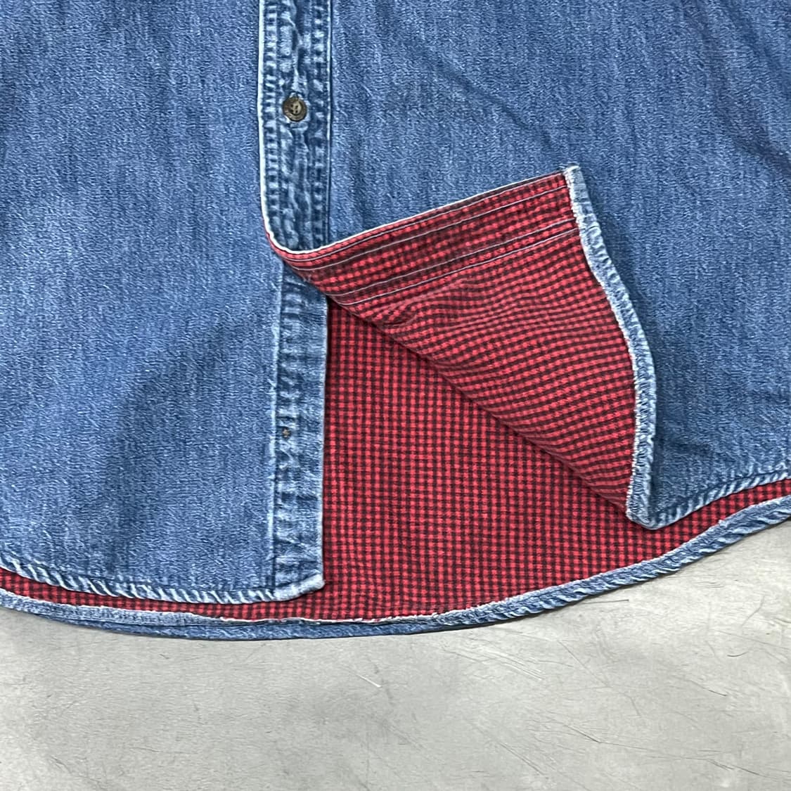  엘엘빈 라이닝 데님 셔츠 y14611 상품이미지4