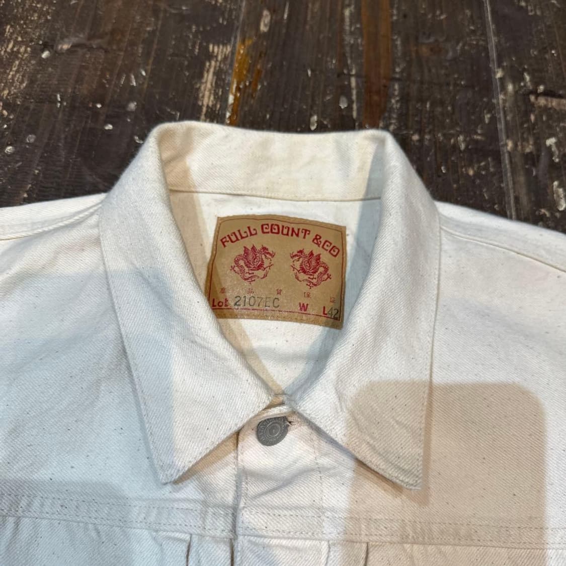 (42) 풀카운트 2107ec 에크루 데님자켓 상품이미지3