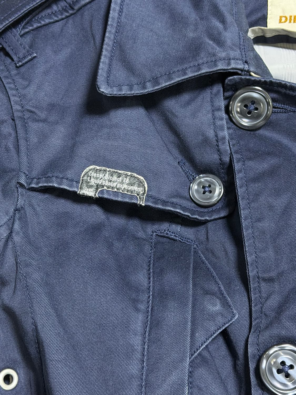 DIESEL 디젤 네이비 트렌치코트 M 상품이미지4