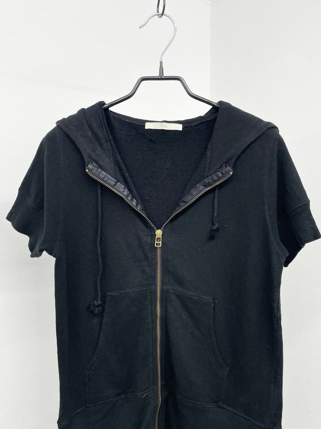 블랙 투웨이 하프 후드집업 상품이미지6