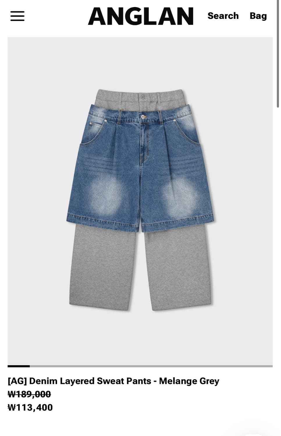 앵글런 바지 새상품 상품이미지1