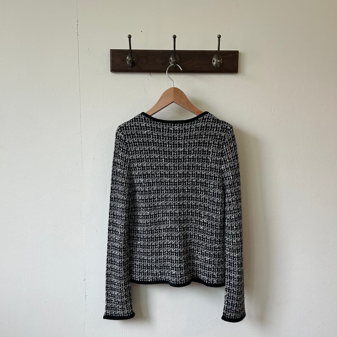 꾸레쥬 블랙 트위드 가디건 상품이미지9