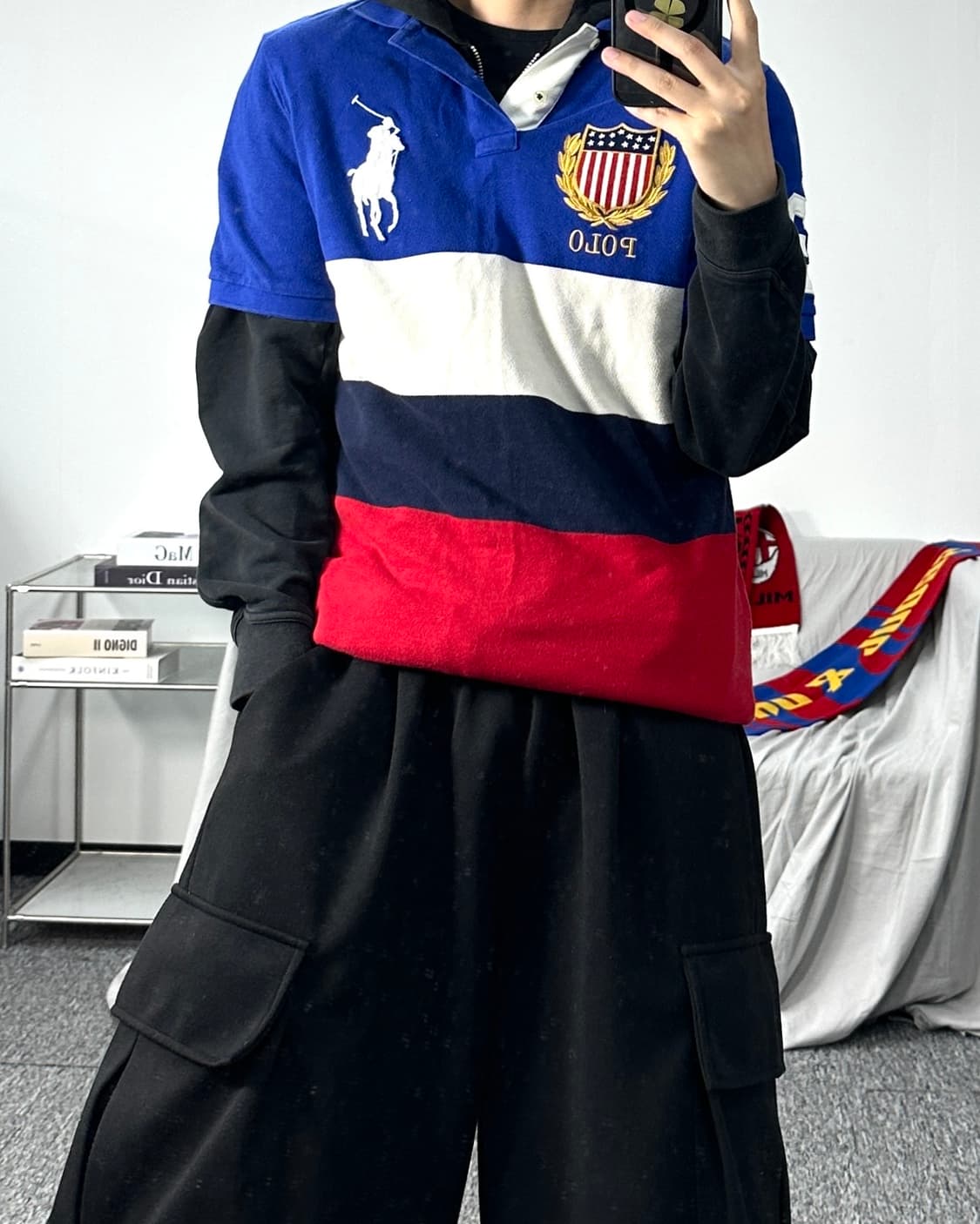 폴로 랄프로렌 신형 배색 빅포니 성조기 pk S 상품이미지2