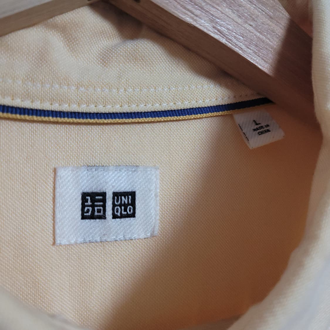 (L) UNIQLO 유니클로 옥스포드 셔츠 옐로우 남방 상품이미지2
