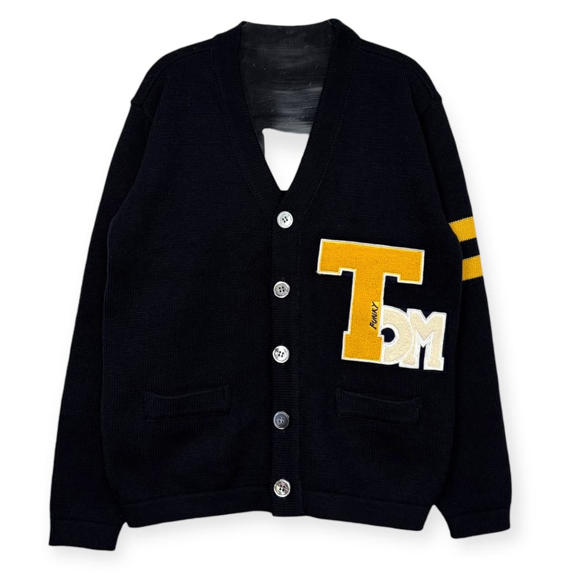 빈티지 레터맨 니트 가디건 상품이미지1