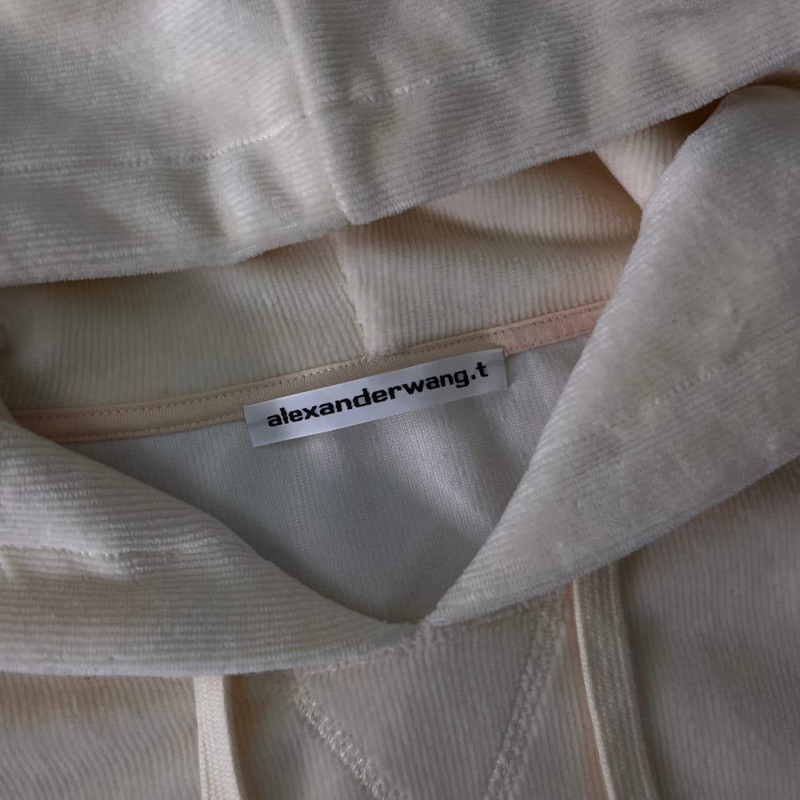 W95 알렉산더왕 로고 웨이스트밴드 코듀로이 크롭 후드티 상품이미지2