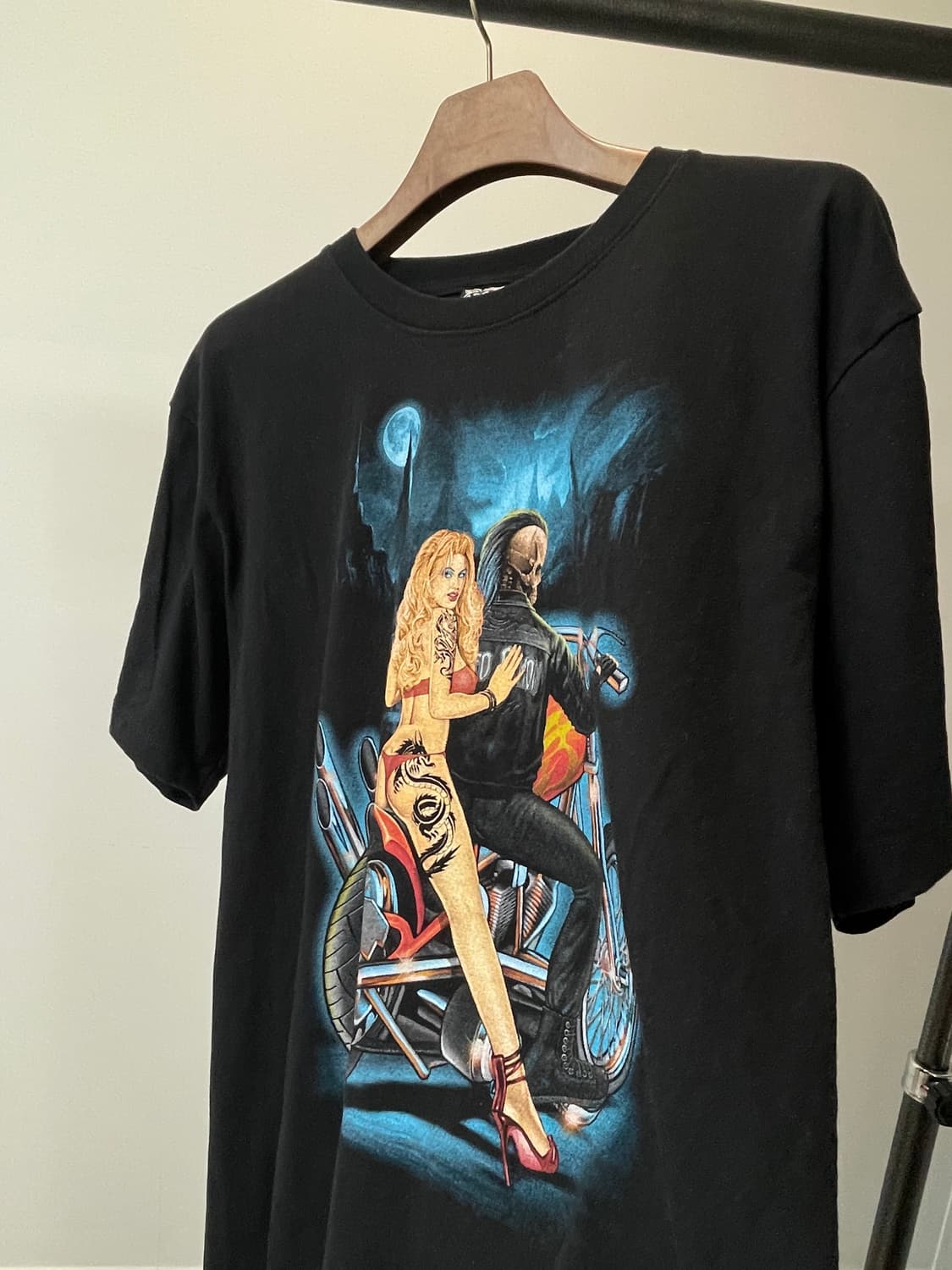(XL) 락볼루션 빈티지 바이크 프린팅 반팔티셔츠 상품이미지3