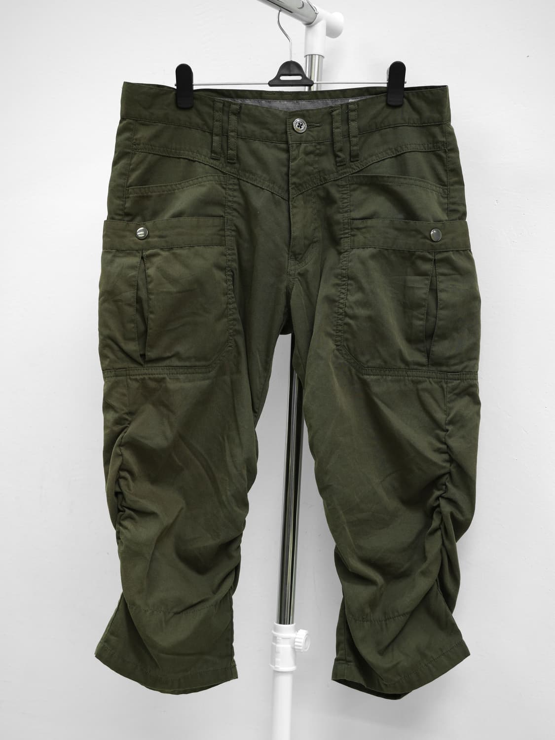 빈티지 카키 카고 카프리팬츠 상품이미지5