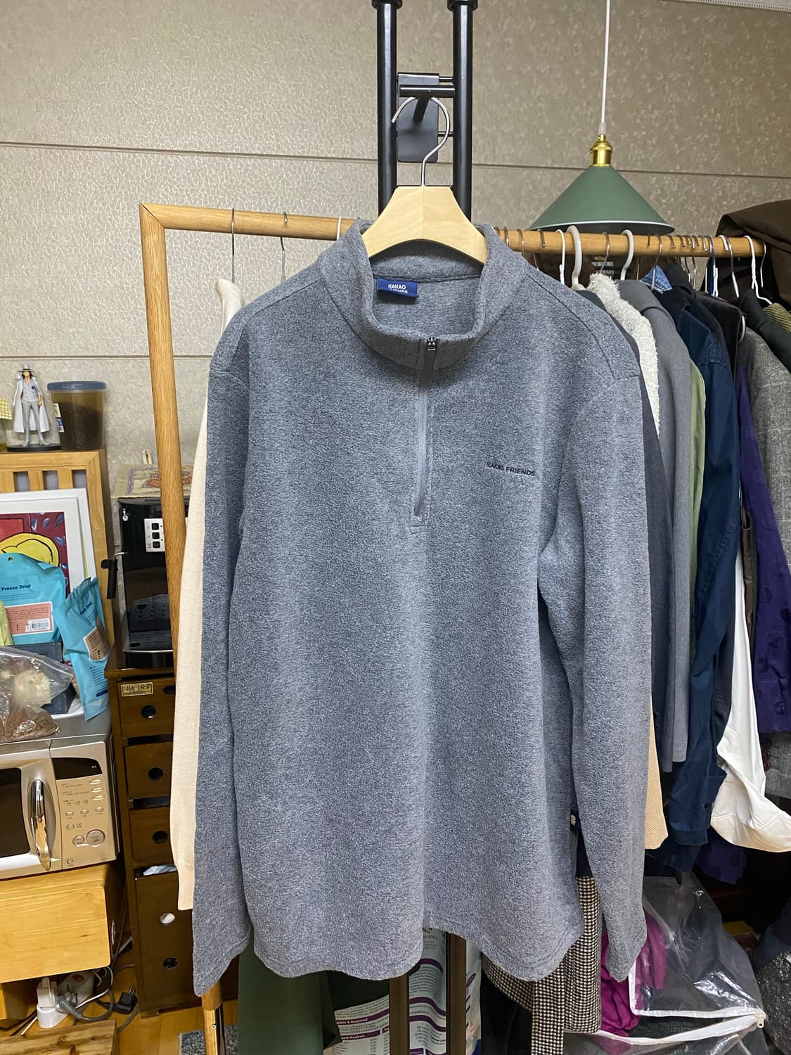 카카오프렌즈 하프집업 L 회색 상품이미지2