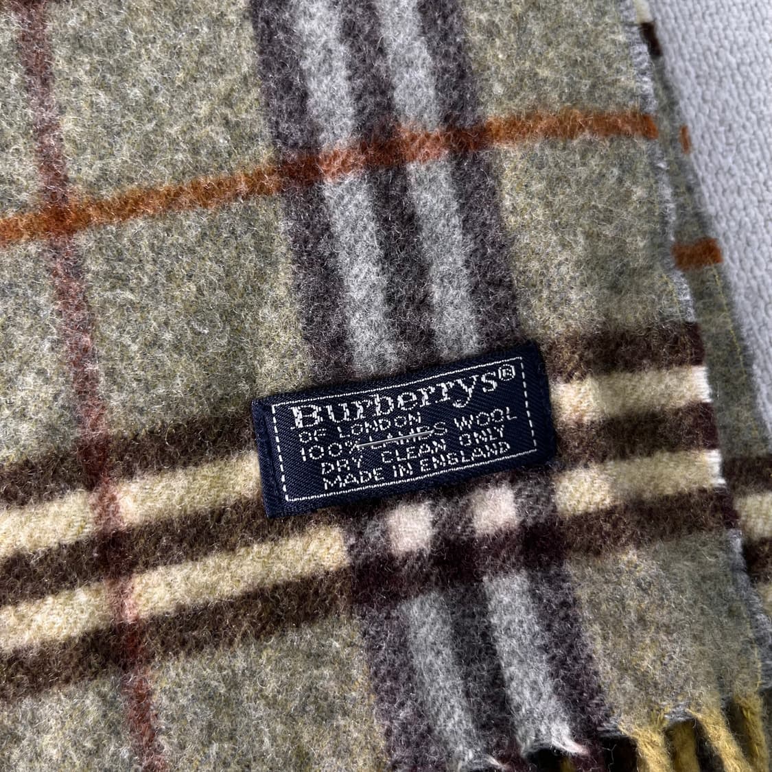 버버리 노바체크 램스울 그린 머플러  상품이미지3