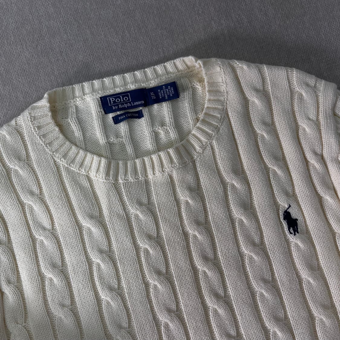 W100 폴로랄프로렌 신형라벨 꽈배기 니트 상품이미지2