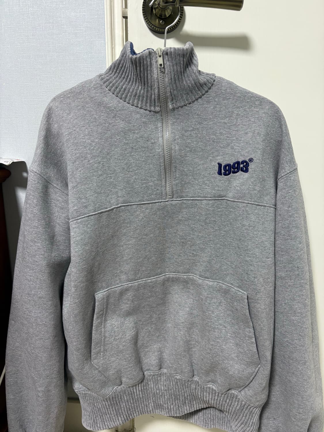 1993스튜디오 반집업 기모 그레이 M 상품이미지3