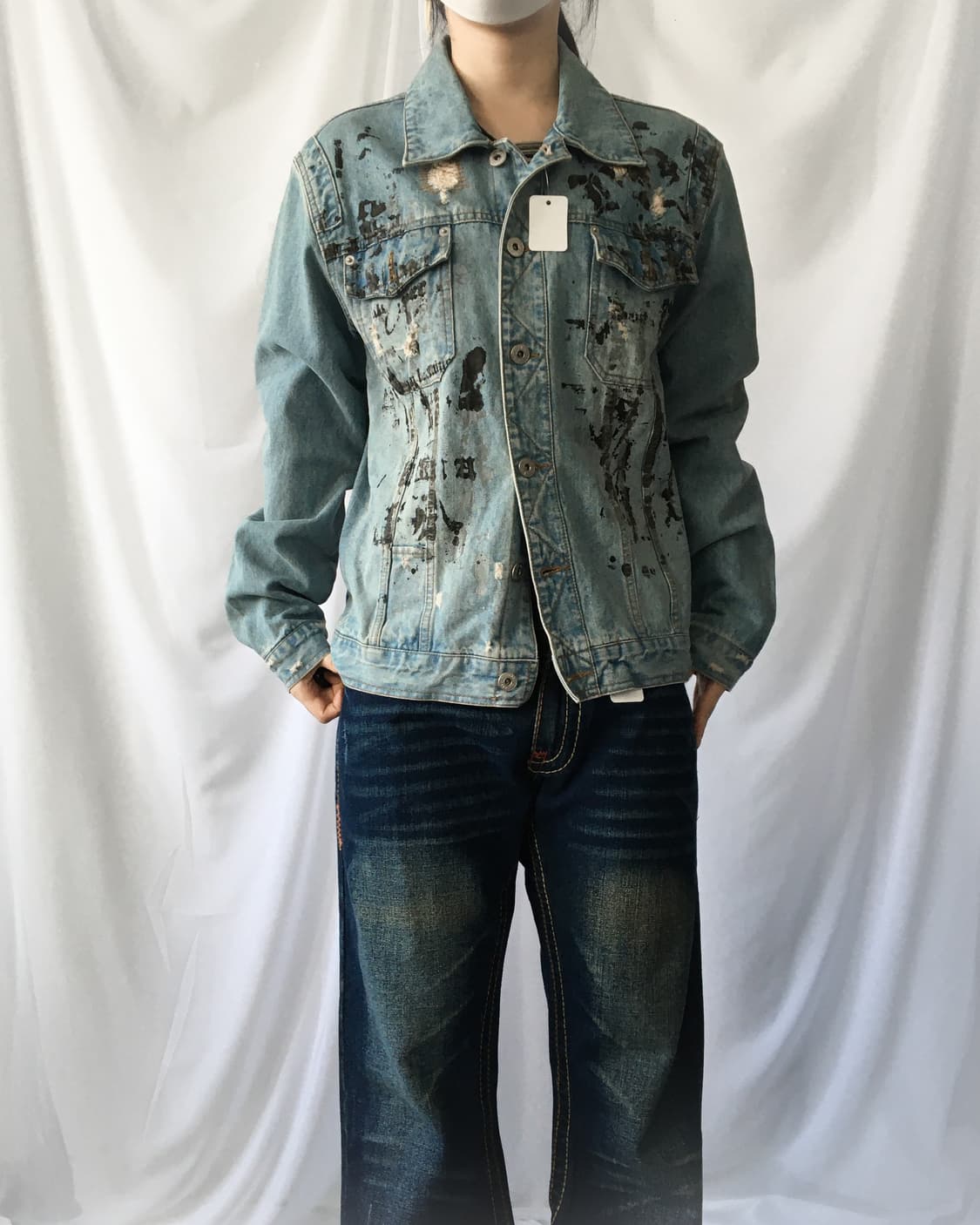 Bad boy grunge mood denim jacket 상품이미지1