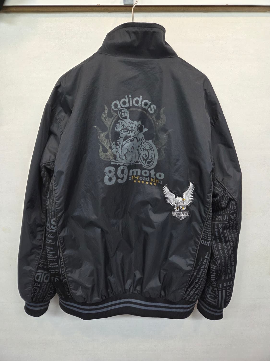 아디다스 빈티지 레터링 자수 프린팅 모터사이클 자켓 L xl 상품이미지2