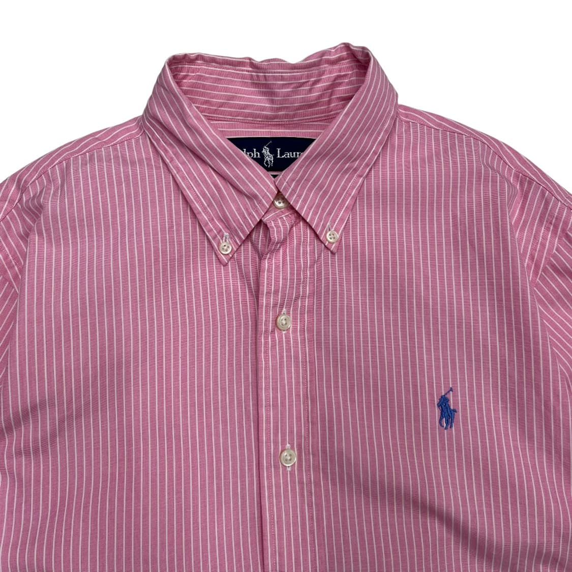 폴로 랄프로렌 애쉬블루포니 화이트 단가라 딸기우유맛 셔츠 16 상품이미지4