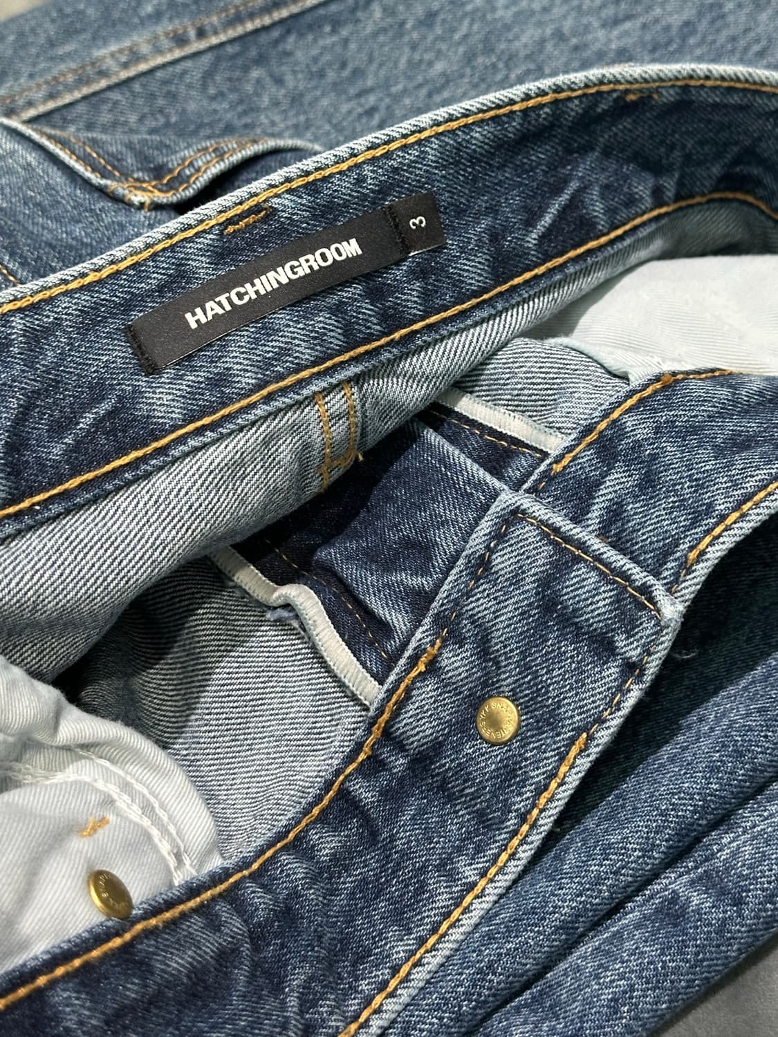 해칭룸 와이드 커브진 블루 3사이즈 상품이미지1