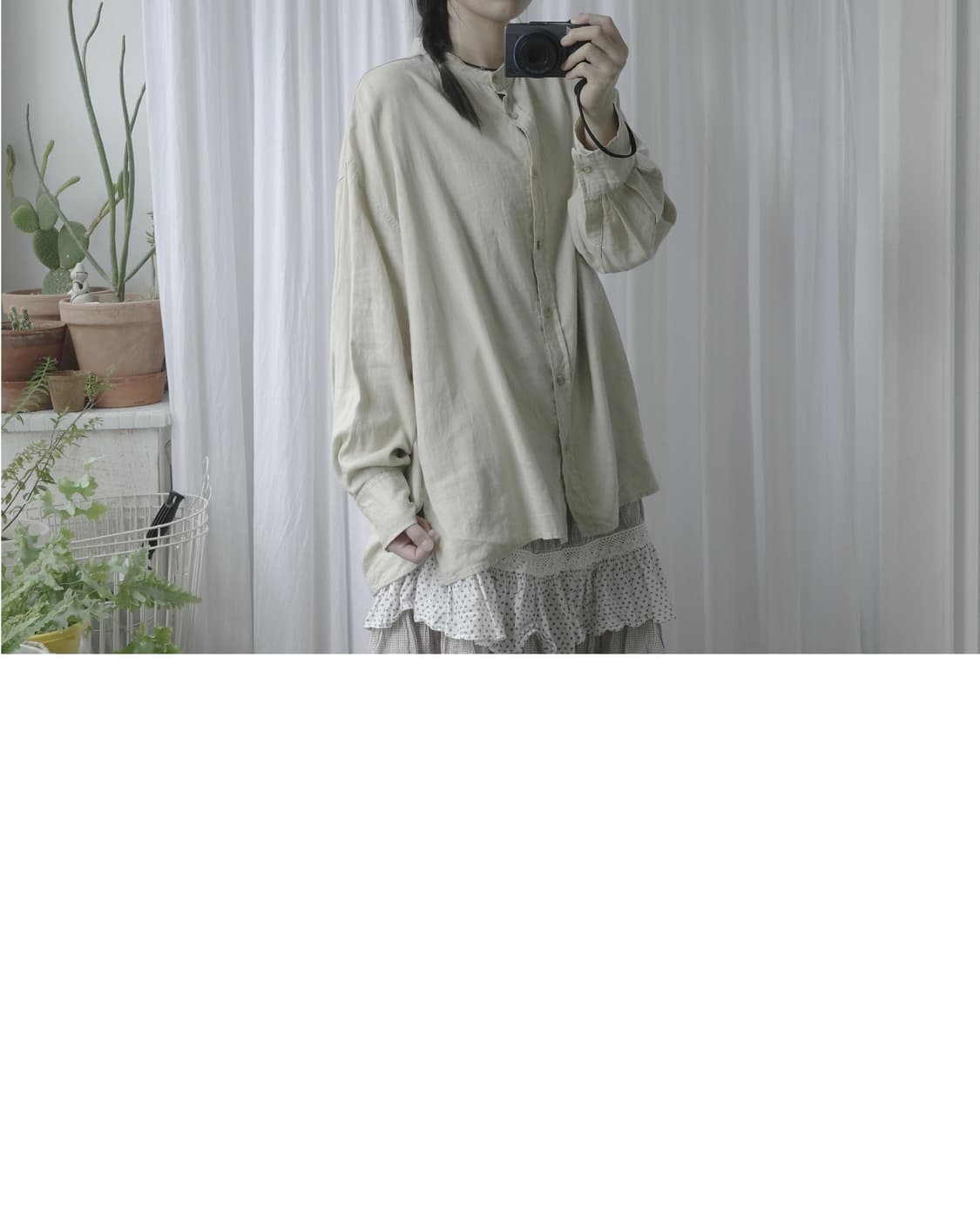 Light beige soft shirt 상품이미지5