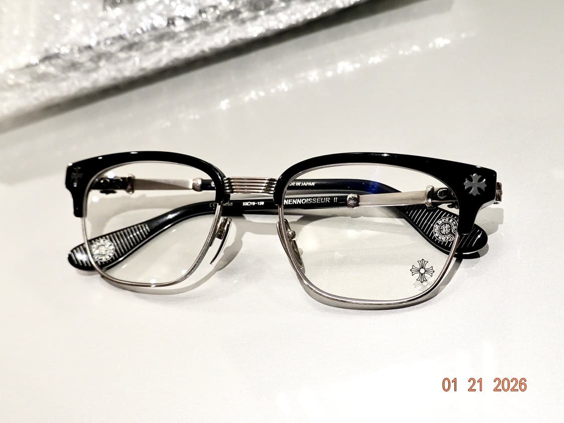크롬하츠 보넨노이슈어2 블랙/브러쉬드 실버 안경 상품이미지1