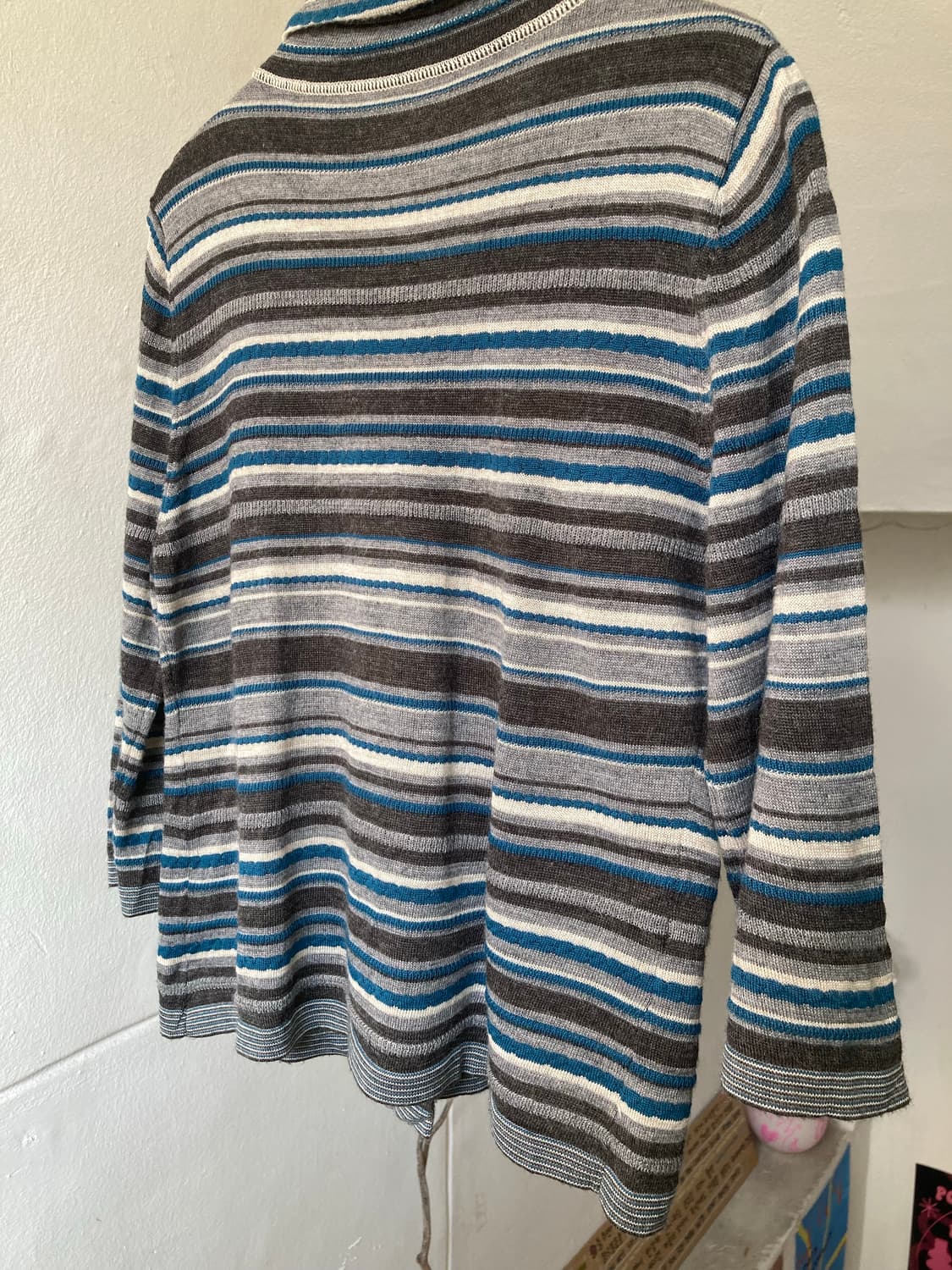 울 30% 레이어드 스트라이프 가디건 상품이미지7