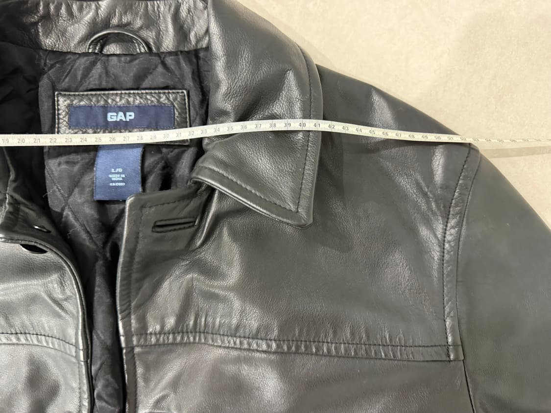 Gap 올드갭 블랙 레더 카코트 L 상품이미지3