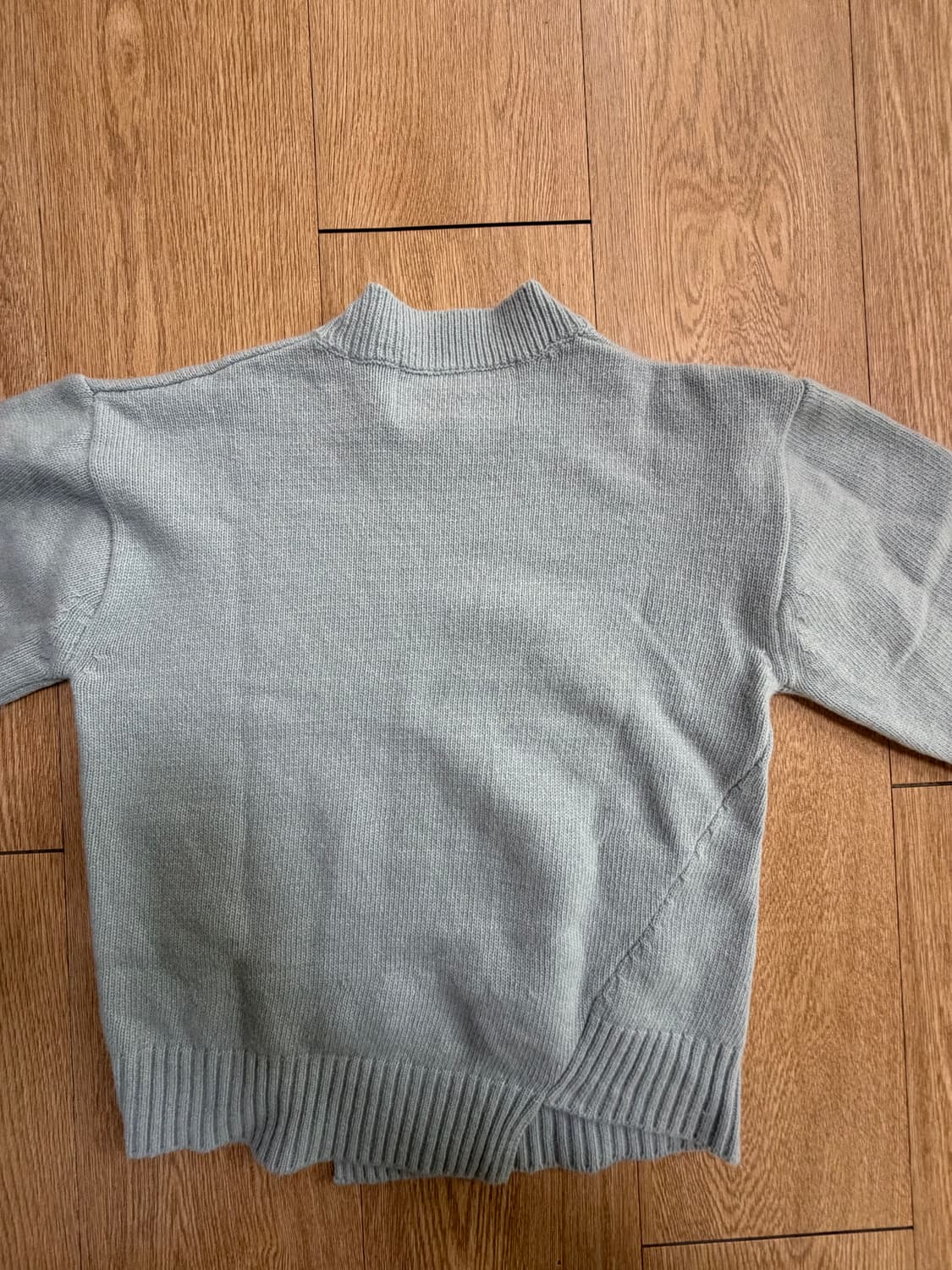 세터 더블린 언발란스 캐시미어 블렌드 니트 아이스 블루 M 상품이미지3