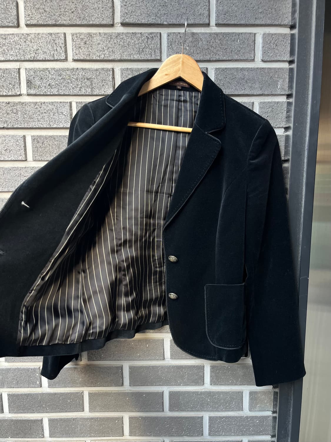 TRANS WORK 벨벳 블레이저 상품이미지5