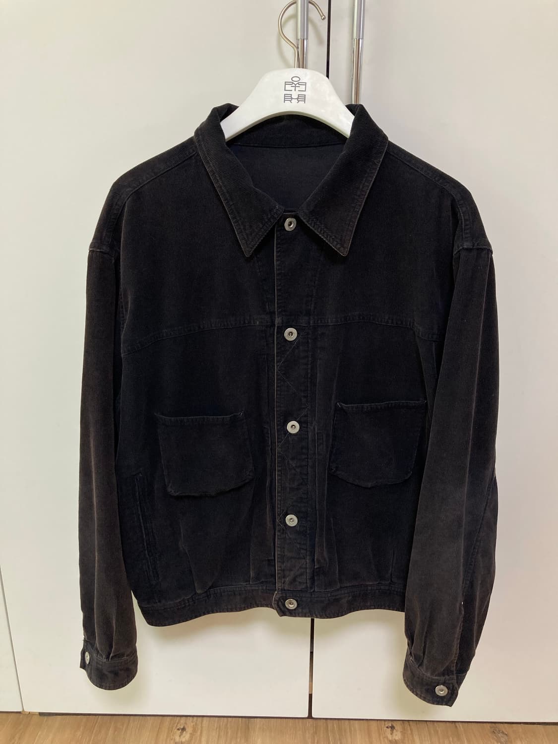 [3]폴리테루 1011 페이즐리 트러커 자켓 다크퍼플네이비 25SS 상품이미지2