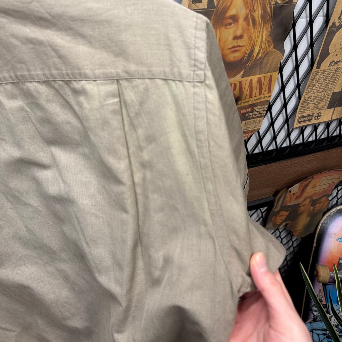 00s 버버리 런던 반팔 워크 셔츠 전면 투포켓 포인트 베이지 상품이미지10