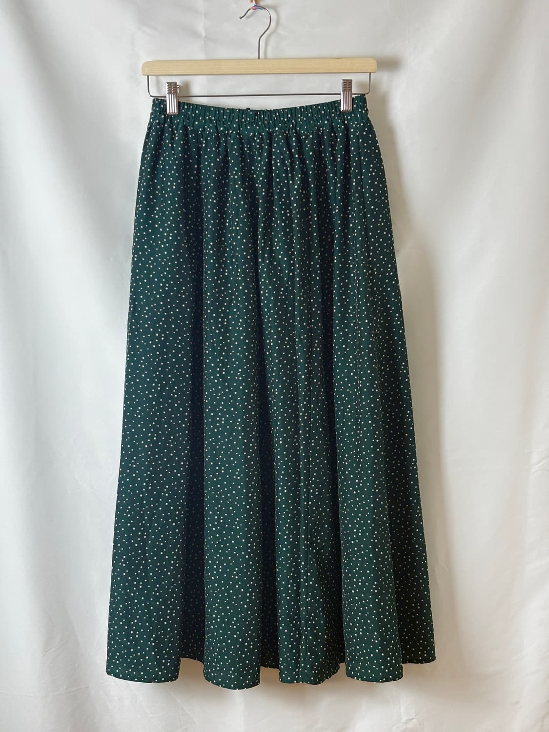 뮤트 그린 도트 플레어 스커트 상품이미지4
