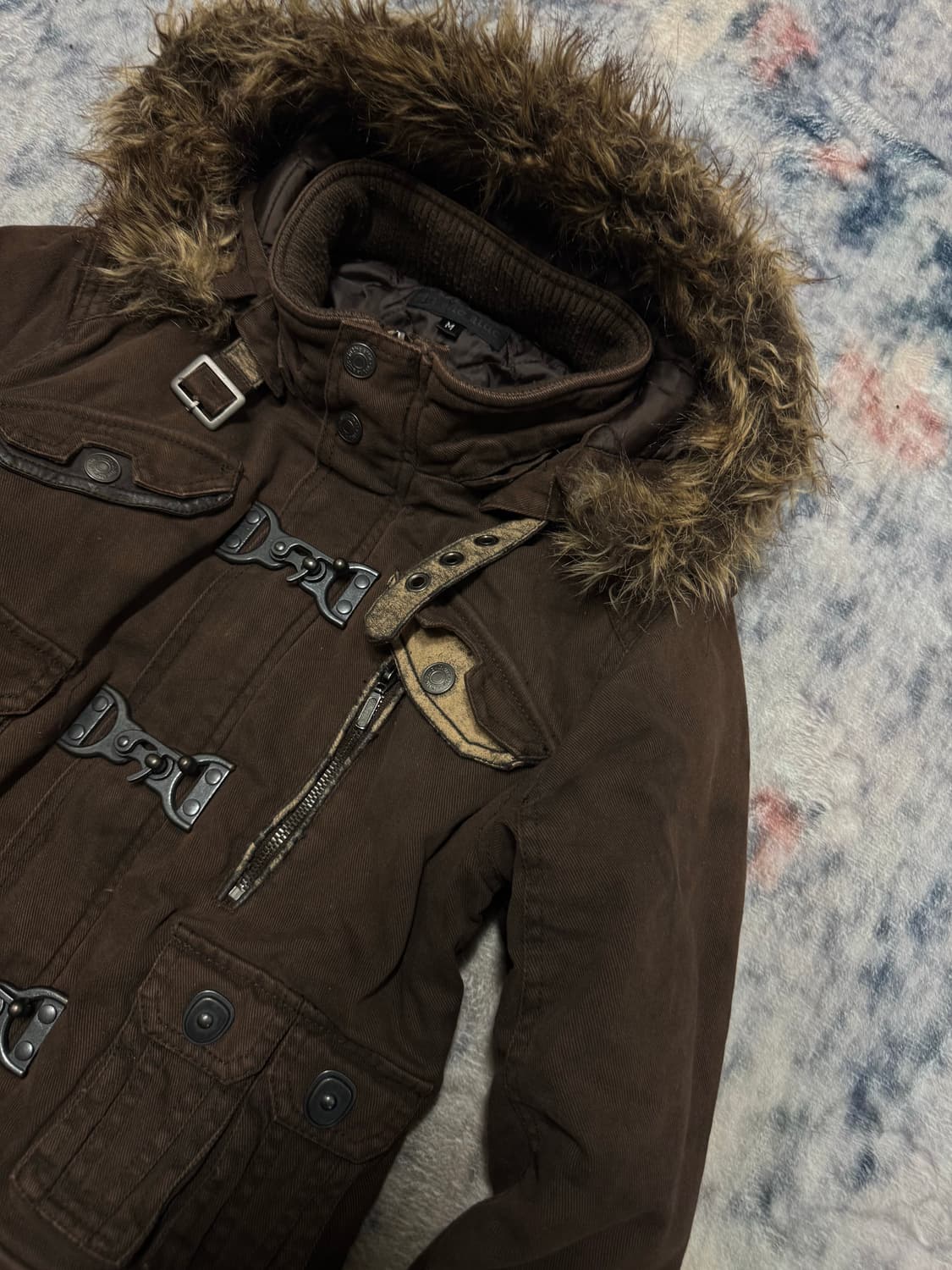 In the attic 00s brown trimming fur fire 상품이미지4