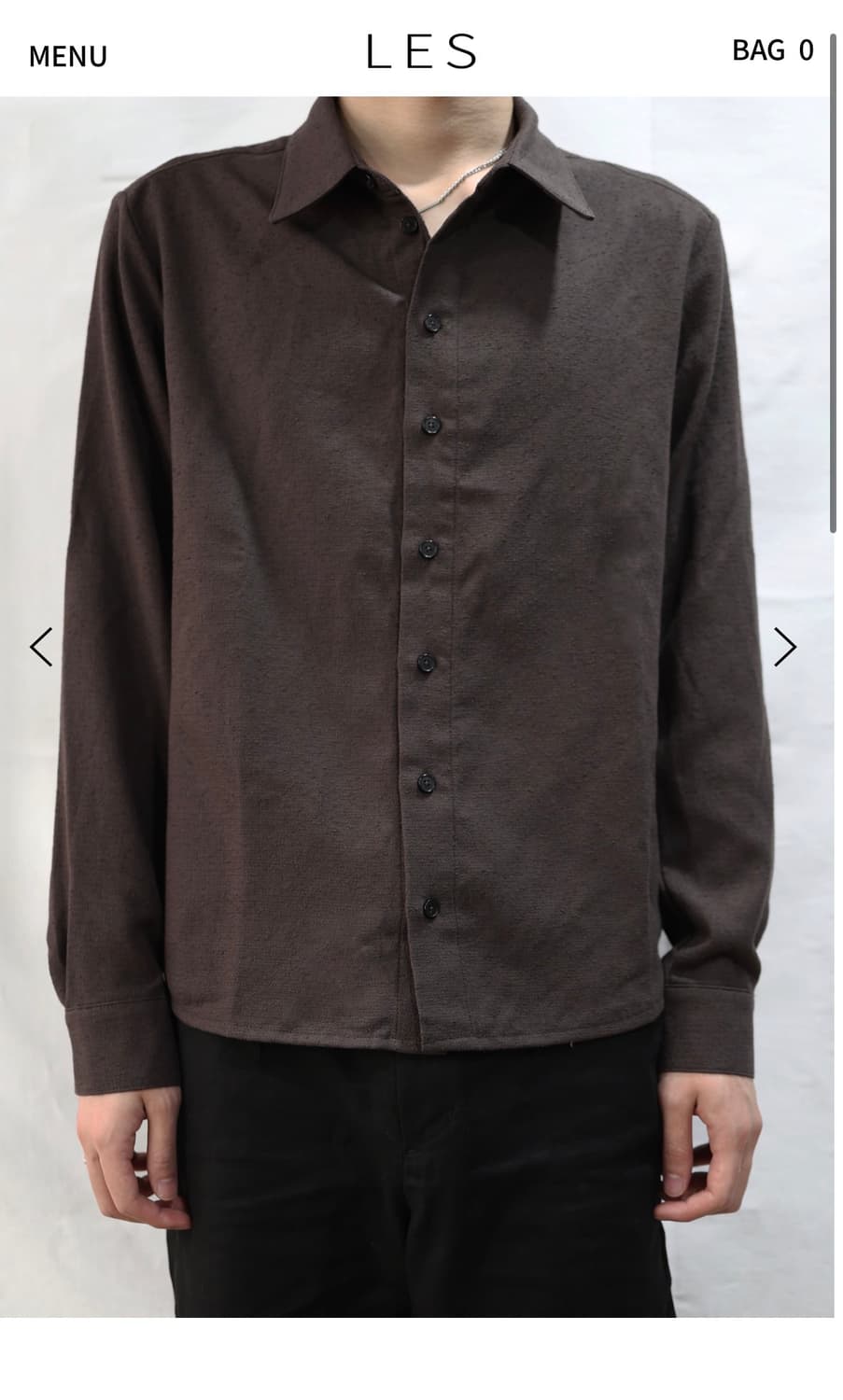 LES Seim tailored shirt (brown) 상품이미지1
