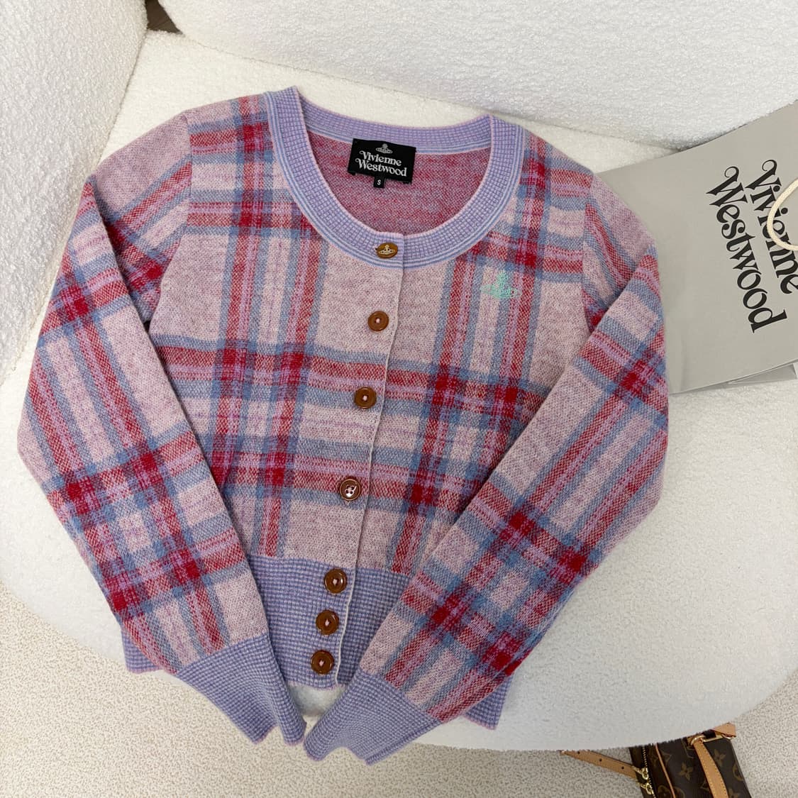 국내매장 비비안웨스트우드 멀티 컬러 플래드 가디건 상품이미지6