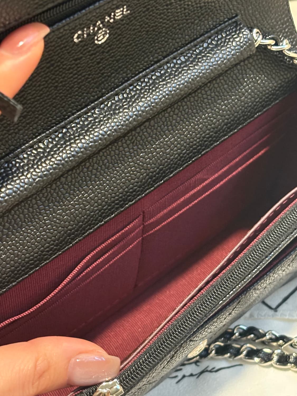 샤넬 클래식 캐비어 WOC 은장체인 (새상품) 상품이미지6