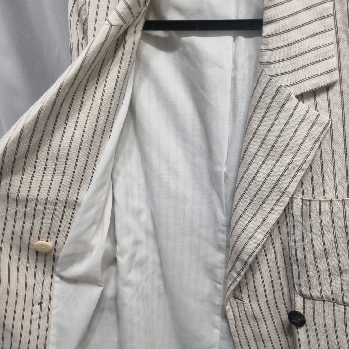 자라 스트라이프 더블 버튼 자켓 상품이미지4