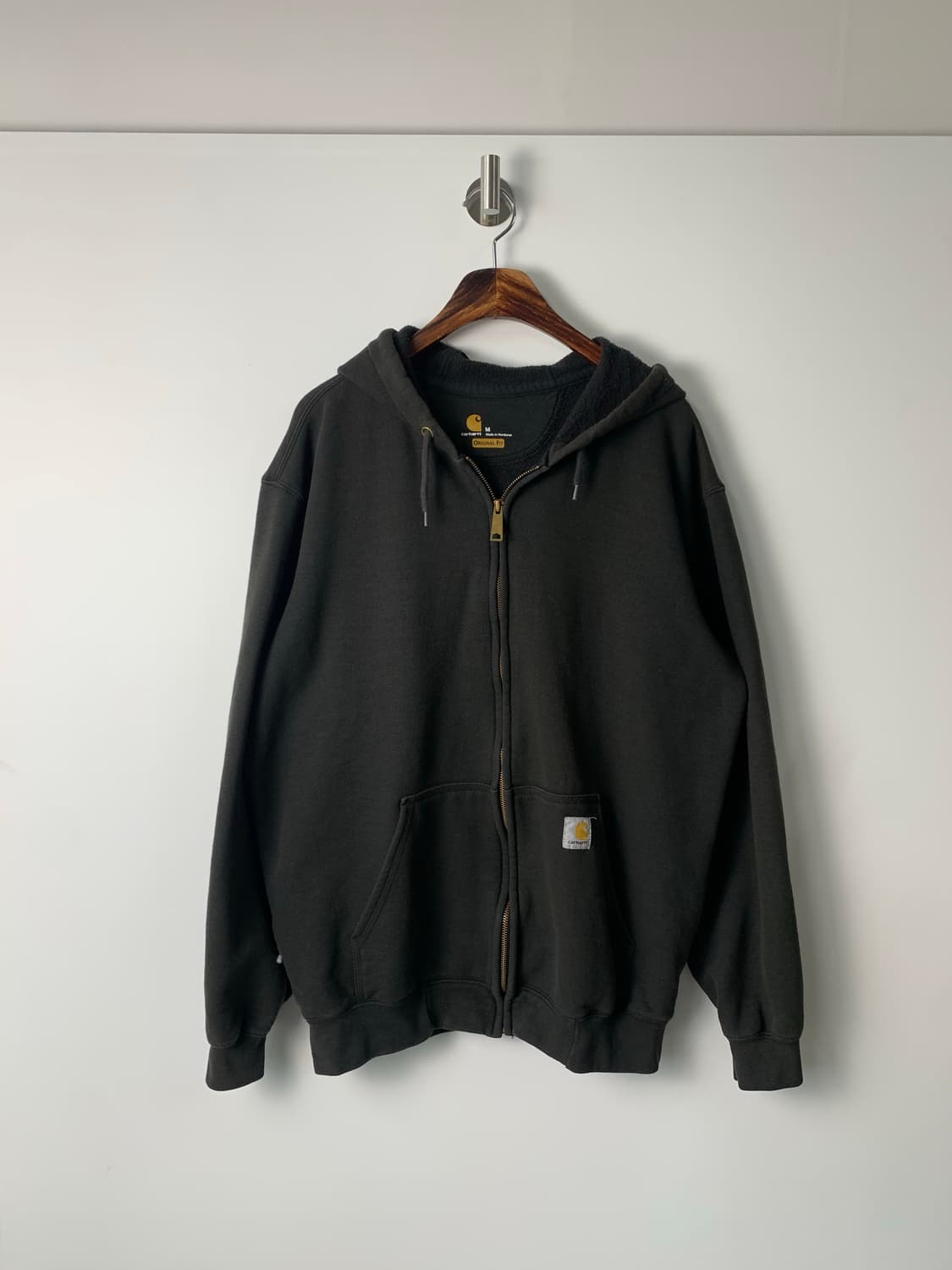 칼하트 자수로고 블랙 써멀 후드집업  상품이미지2