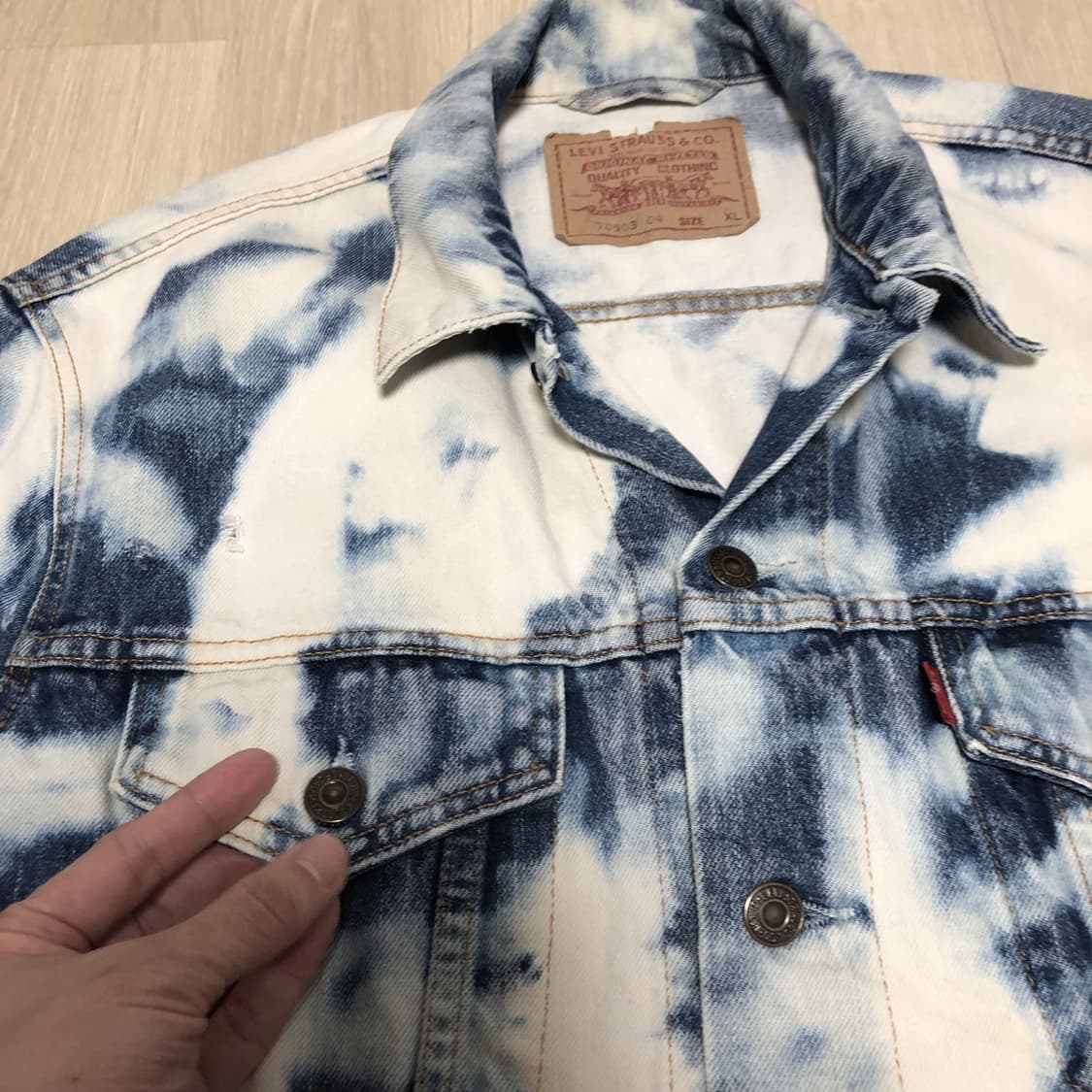 (XL) 90's 리바이스 Levi's 유럽판 70503 블리치드 자켓 상품이미지4