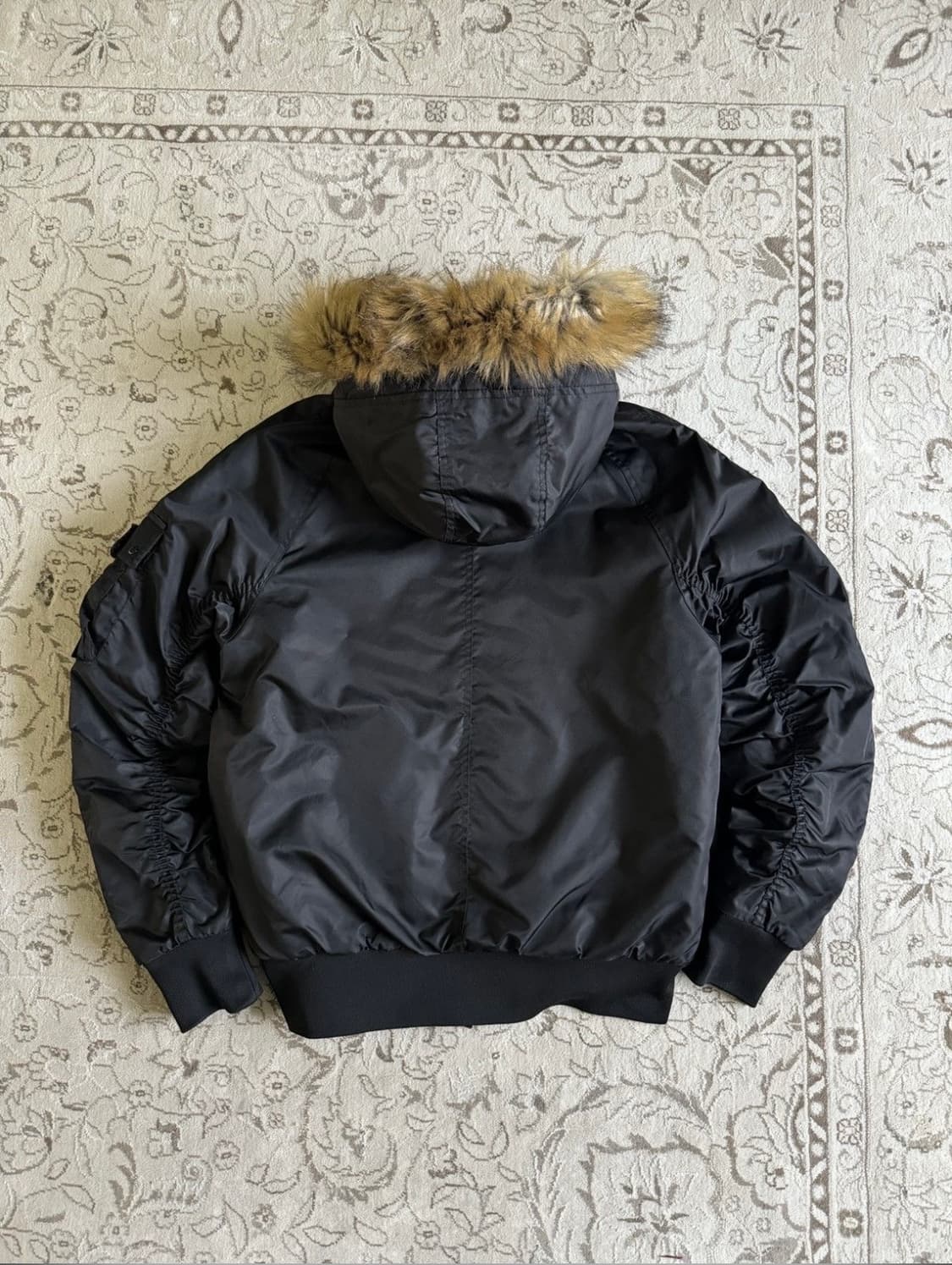 퍼 후드 봄버 자켓 상품이미지2