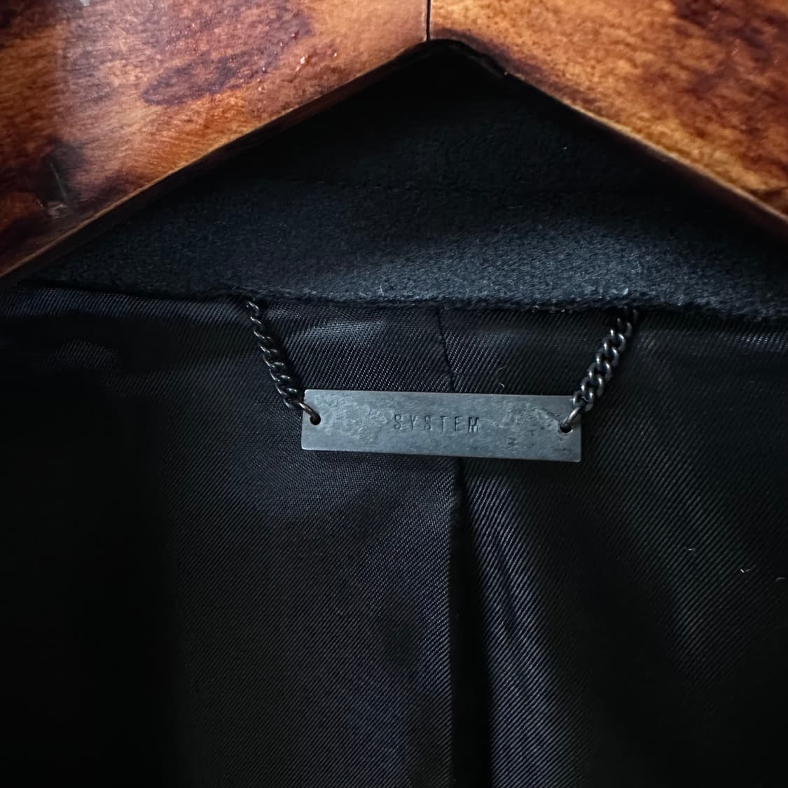 SYSTEM 시스템 울 캐시미어 배색 더블 코트 100(105) J24 상품이미지5