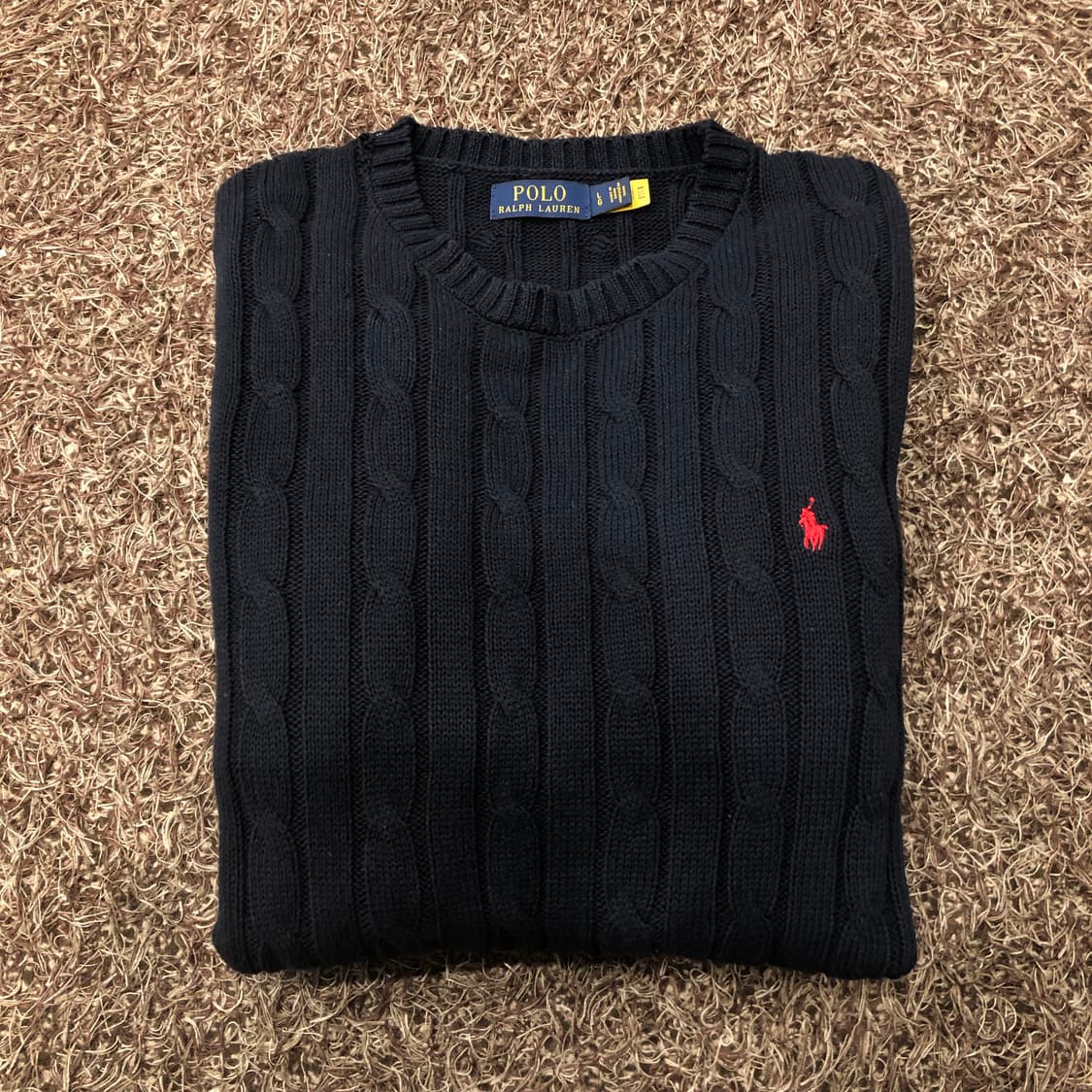 폴로 랄프로렌 신형 네이비 케이블 꽈배기 니트 상품이미지1