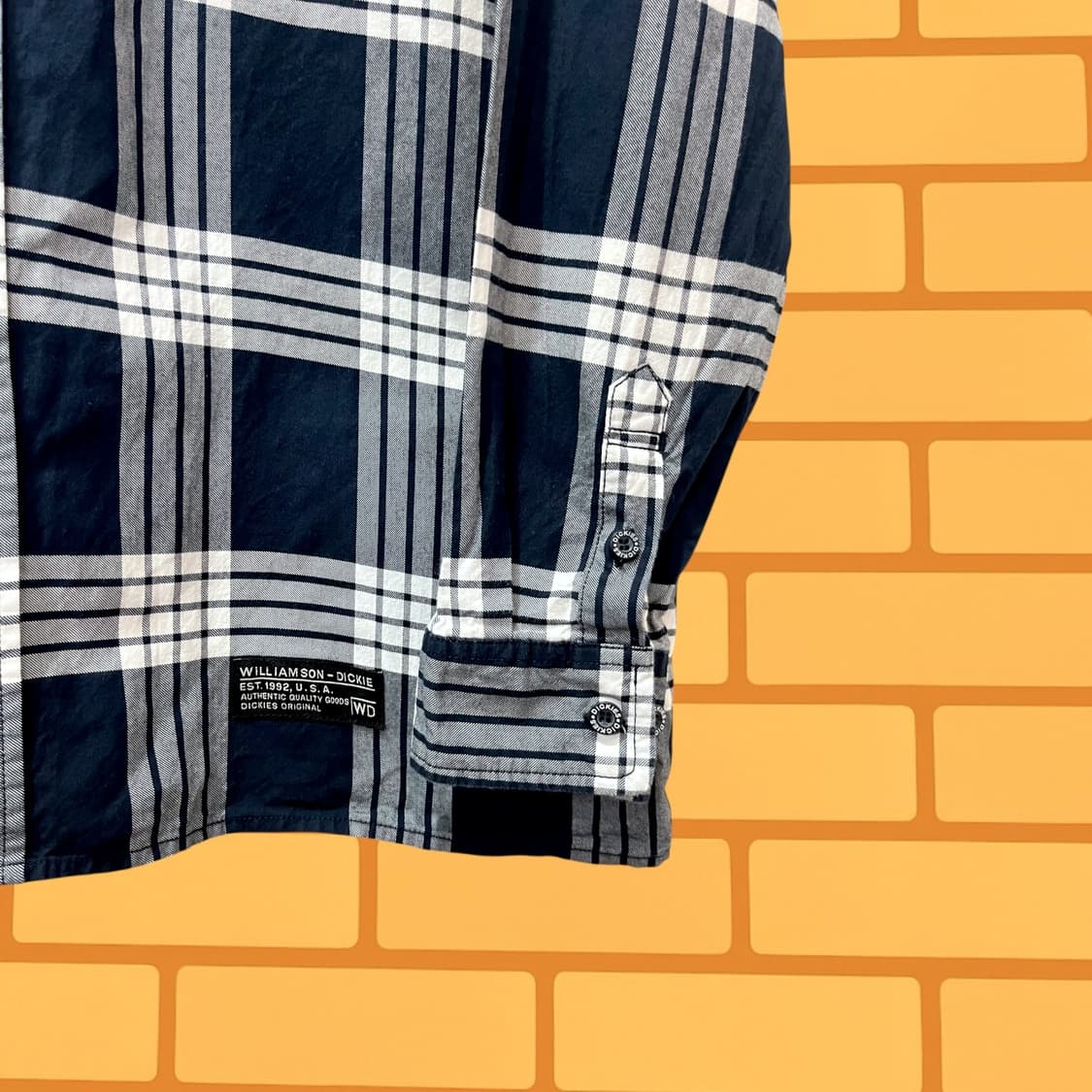 디키즈 레터링 체크 셔츠 (L) 상품이미지2